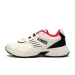 K-Swiss Fario Mens Leather Trainers White / Black / Red