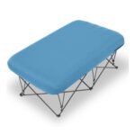 KAMPKEEPER 1-2 Person Folding Camping Cot with Inflatable Mattress (Blue)