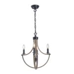 KEESFU Black Chandelier, 4-Light Kitchen Island Pendant