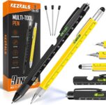 KEZKALS Gifts for Men Him Dad, 2pack-9 in 1 Multi Tool Pen Set, Birthday Fathers Gifts for Christmas Him Stocking Fillers Gadgets for Men