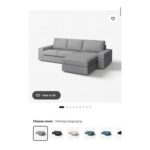 KIVIK 3-Seat Sofa with Chaise Longue, Tibbleby Beige/grey