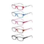 Kerecsen 5-Pack Reading Glasses for Women with Spring Hinges