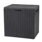 Keter City Box 113L Polypropylene Garden storage – Graphite (H) 550mm x (W) 578mm – Free C&C