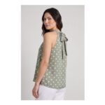 Khaki Polka Dot Top