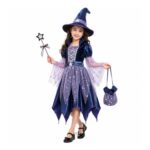 Kids Halloween Witch Costume Cosplay Set for Girls