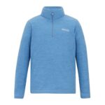 Kids Hot Shot Marl Half Zip Fleece Denim Blue