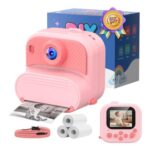 Kids Instant Print Camera 1080P HD for Ages 3-12 Pink