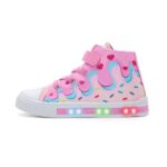 Kids Light-Up Trainers, High Top Canvas Shoes Flashing – Sold by Euxterpa FBA sizes 10 &
