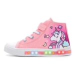 Kids Light-up Trainers for Girls, Size 8, Purple Unicorn