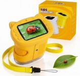 Kids Microscope, 4K 1000X Zoom, 2.4 Screen, STEM Toy for Ages 4-8
