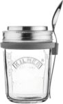 Kilner 0.35 Litre Breakfast Jar Set with Stainless Steel Spoon and Measuring Lid Perfect for Overnight Oats, Yogurt, Smoothie Bowls, Granola, Chia Pudding