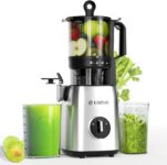 Kismile Knob Cold Press Juicer Machine, 135mm Large Feed, 300W