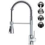 Kitchen Tap,Kitchen Sink Mixer Taps with Pull Down Spray Head, 360