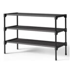 Kitsure Premium Non-Woven Shoe Rack Shelf, 63 X 30 X 39 Cm, Black