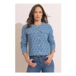 Klass. Textured Cotton Collarless Jacket