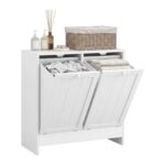 Kleankin 2-Door Laundry Cabinet, White