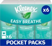 Kleenex Easy Breathe Travel Tissues – Multipack 6 Tissue Packs