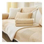 Kogxscej Soft Milk Velvet Sofa Cover L-Shaped 1-4 Seater
