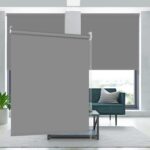 Kokorona Roller & Blind Thermal Window Shades for Bedroom Office, Room Darkening Privacy with UV Protection & Waterproof Fabric, 91cm Wide183cm Drop, Grey