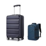 Kono 2-Piece Cabin Suitcase Set 55x35x22 Cm ABSPC Hard Shell