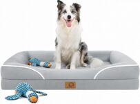 LAGRATY Memory Foam Orthopedic Dog Beds Medium Crate Dog Pad 70x90cm
