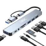 LBSC USB C 3.0 Hub, 8 in 1 USB Splitter 1xUSB 3.0 3xUSB 2.0 1xUSB C, SD/TF Reader, 3.5mm Jack – Sold by LBSC-UK /FBA