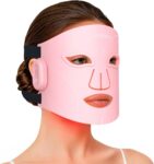 LED Face Mask Light Therapy Cordless with Red Blue Amber & 850nm NIR