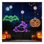 LED Halloween Window Lights with Timer (Set of 3) Pumpkins