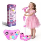 LED Stand Karaoke Machine with 2 Microphones