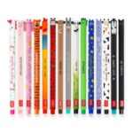 LEGAMI 15-Piece Erasable Gel Pen Set, 0.7mm Tip, Animal Designs