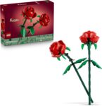 LEGO Botanicals Roses – Faux Flowers Building Set – Desk Decoration or Floral Home Decor – Nature Toy for 8 Year Old Girls & Teens – Birthday Gift Idea – 40460