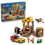 LEGO City Pizza Delivery Experience with Vehicles – incl. Toy Car, Scooter, Drone, Arcade Machine & 5 Minifigures – 60496