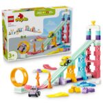LEGO DUPLO 3 in 1 Creative Ramps with Vehicles – Educational Motor Skills Toy for Toddlers – Colour Matching Montessori Set w/ 10478