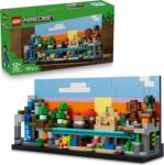 LEGO Minecraft Mini Biomes Toy – DIY Miniature Room Decor Kit – 3D Puzzle w/ 5 Microfigures – Gaming Gift for 12 Year Old Boys, Girls & Teens – 21589