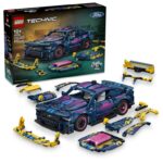 LEGO Technic Custom Garage Ford Mustang GT Car Toy – Model Kit w/ V8 Engine, HOG Steering & Swappable Body Parts — 42236