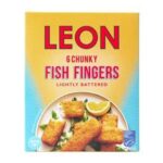 LEON Chunky Fish Fingers Lightly Battered X6 390g (Nectar Price)