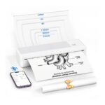 LFPERT Portable A4 Thermal Printer, Wireless Bluetooth, White
