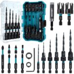 LIBRATON Countersink Drill Bit Set, 19 Pcs Tapered Drill Bits