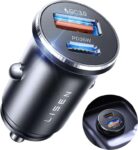 LISEN Car Charger USB C Fast Charge 69W Cigarette Lighter USB Charger 12V – Sold by B King / FBA