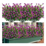 LOMOHOO 8 Bundles Artificial Flowers for Home Garden Decor