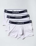 Lacoste 3 Pack Trunks Light Heather Grey – Size S-2XL