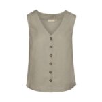 Ladies Linen Rich Sleeveless Blouse
