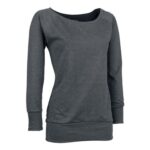 Ladies Wideneck Crewneck Sweatshirt Charcoal by Urban Classics