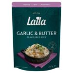 Laila Garlic & Butter Microwave Rice, 250g (90p S&S)