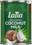 Laila Rich & Creamy Coconut Milk, 400ml (Pack of 6)