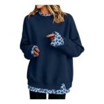 Lcyu Ladies Knit Pullover, V-Neck, Long Sleeve, Oversized