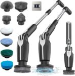 Leebein Electric Spin Scrubber with Long Handle & 8 Replaceable Brush Heads – All Colours – Prime Price – Sold by Leebein Direct FBA