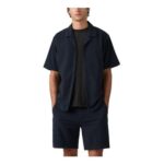 Levis Sunset Camp-Standard Button-down Shirt, Cadiz Plaid Navy, Mens L