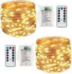 Lezonic 2 Pack Fairy Lights,120LEDs 13M String Lights Battery Operated