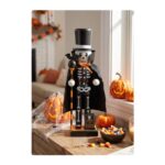 Lifeideas Halloween Wooden Skull Nutcracker Figurine Decoration